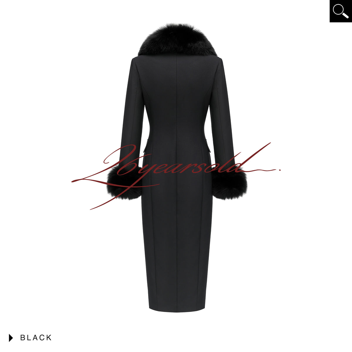 26YEARSOLD Fox Fur-Trim Wool Coat