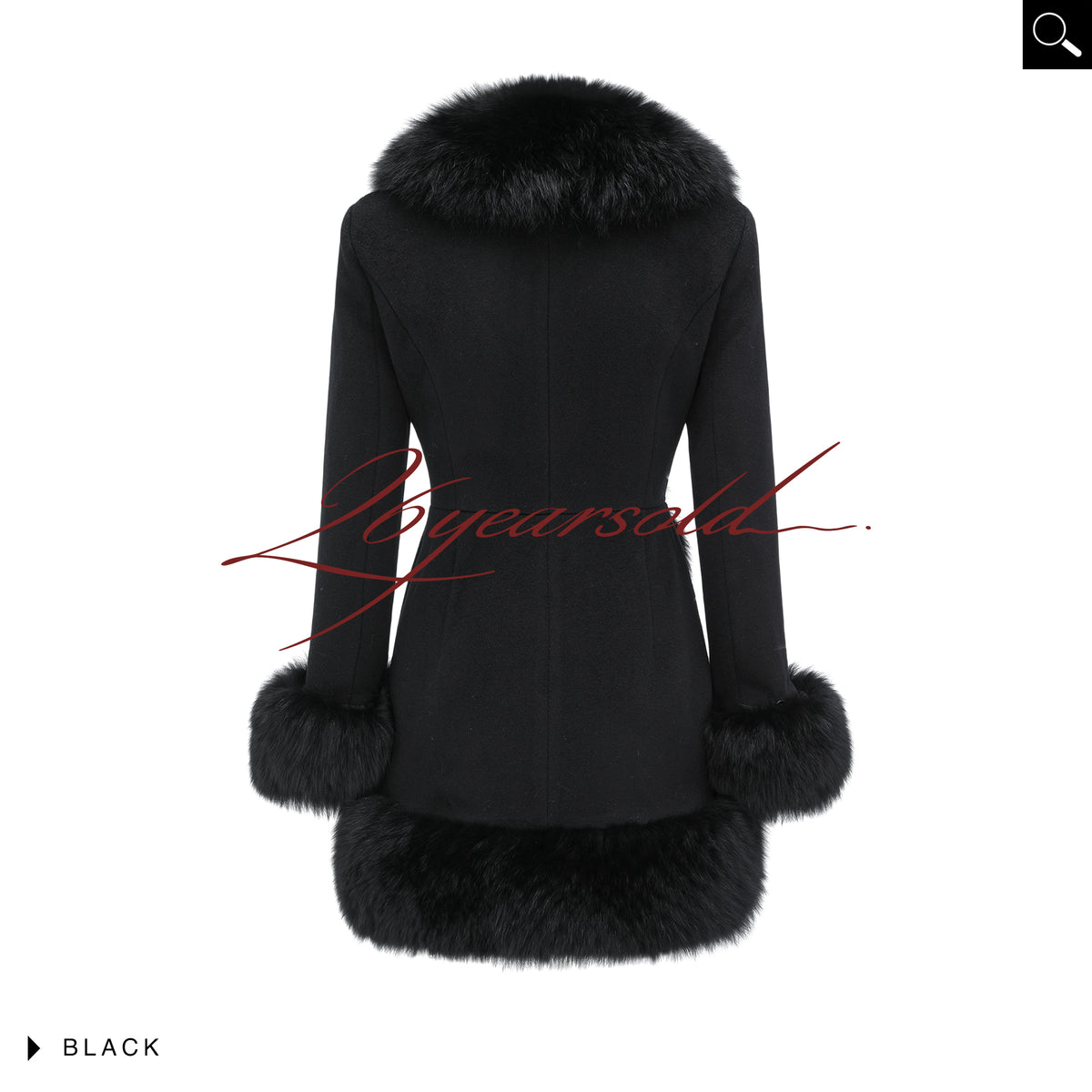 26YEARSOLD Fox Fur-Trim Wool Jacket