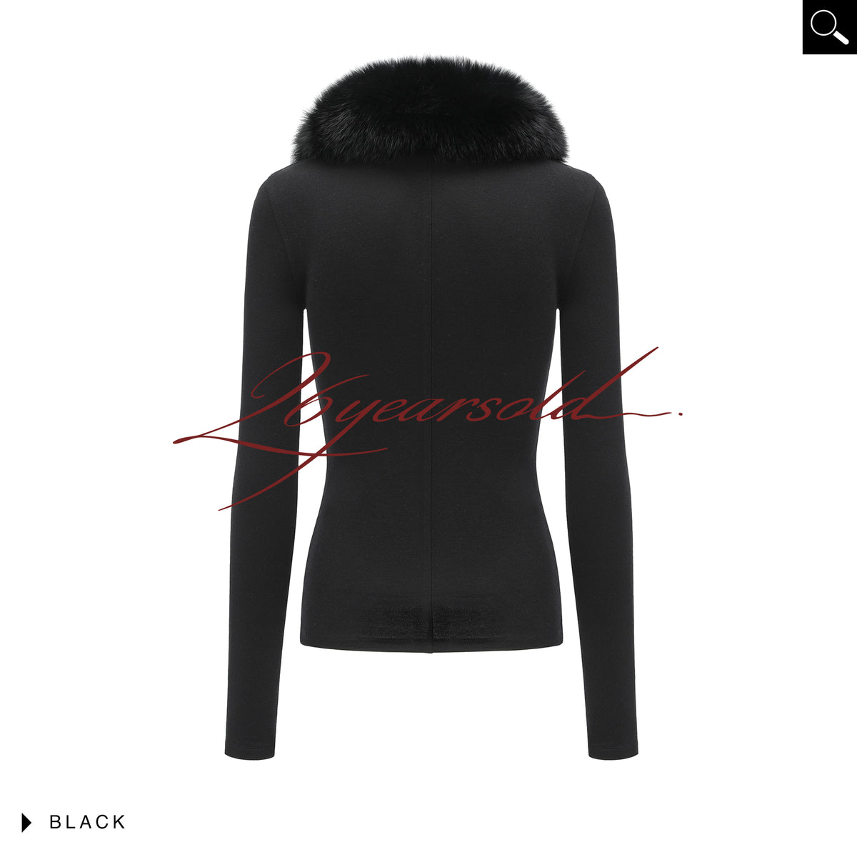 26YEARSOLD Fur-Collar Fitted Top