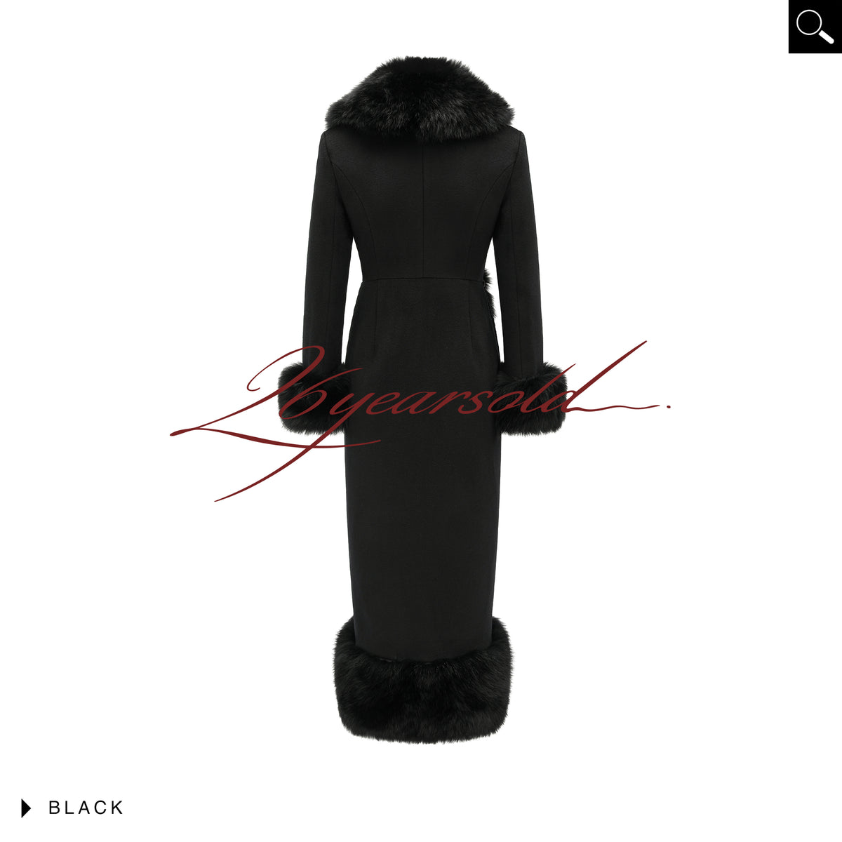 26YEARSOLD Fox Fur-Trim Wool Coat