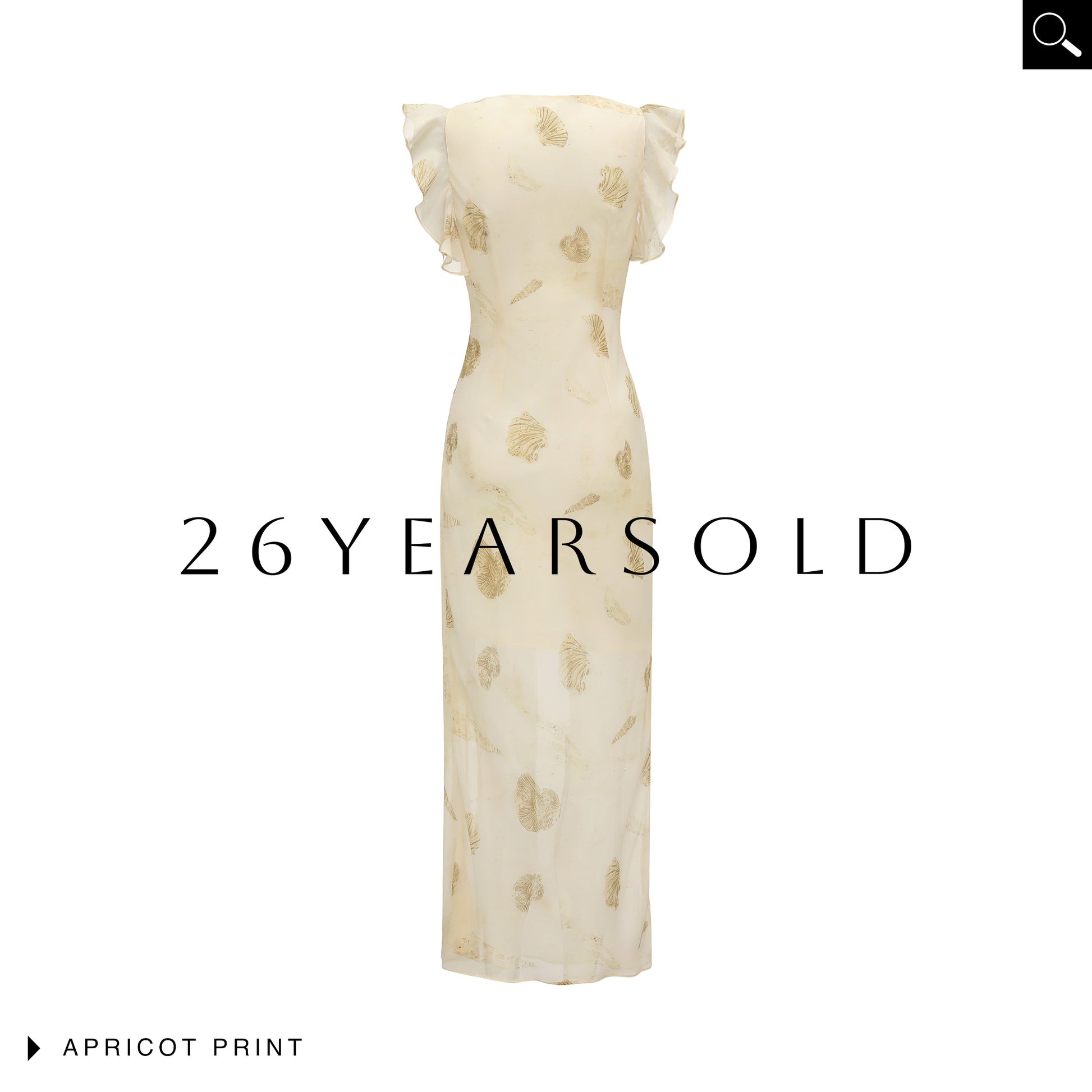 26YEARSOLD Apricot Seashell Print Maxi Dress