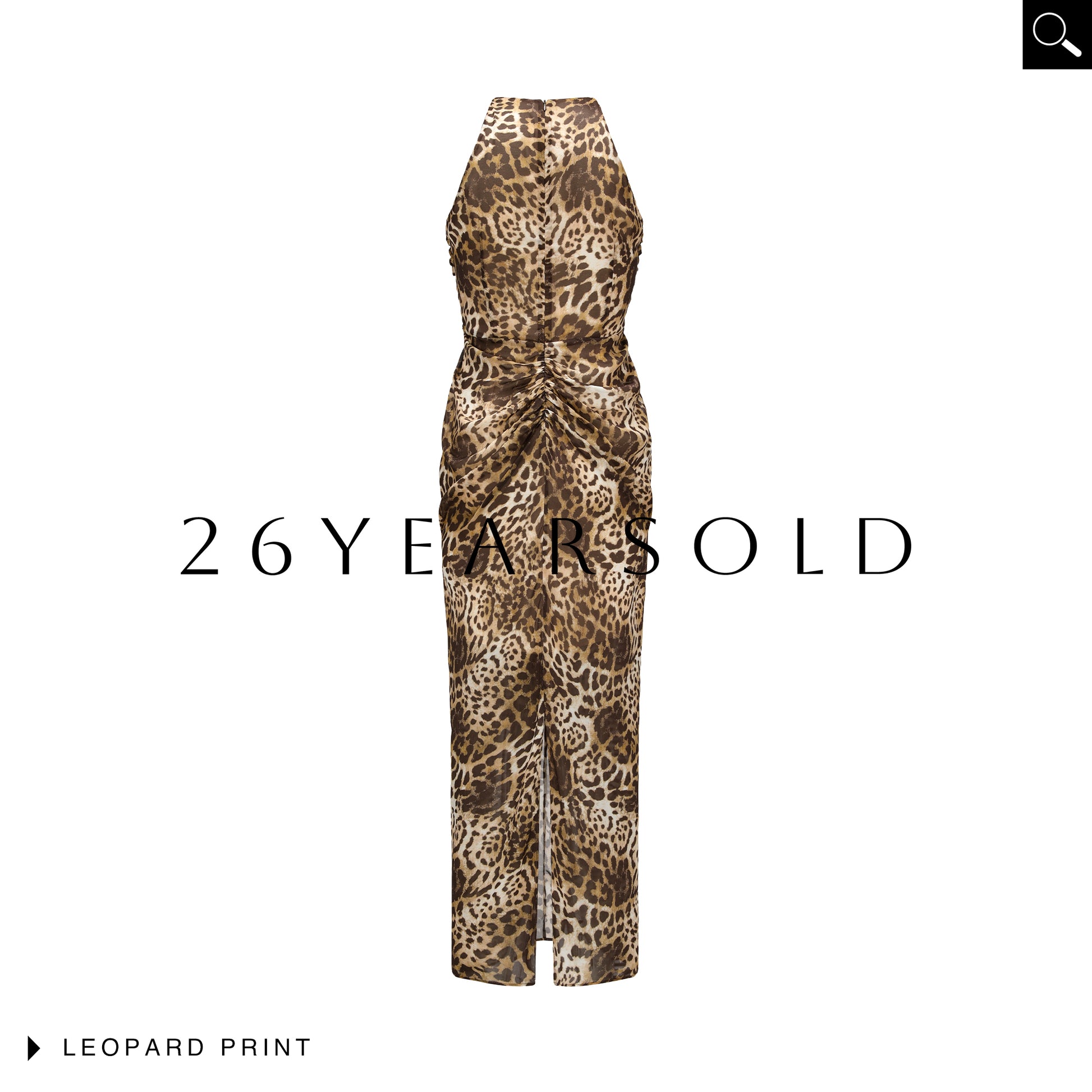 26YEARSOLD Artistic Silk-Blend Deep V Neck Maxi Dress