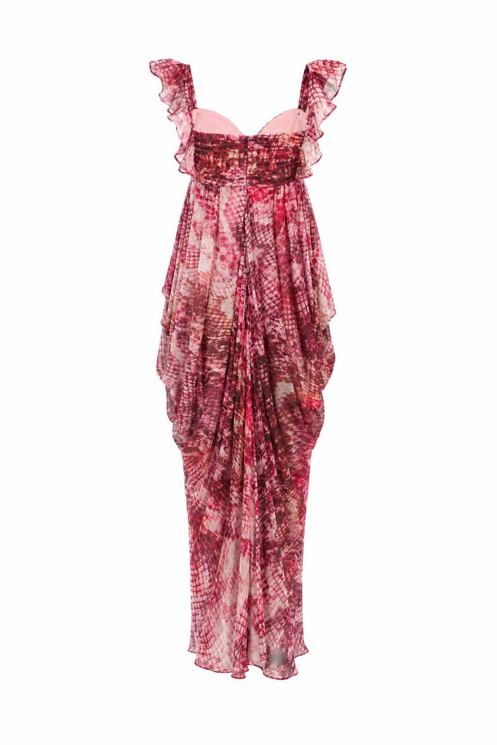 26YEARSOLD Flamenco Tie-Dye Ruffle Maxi Dress