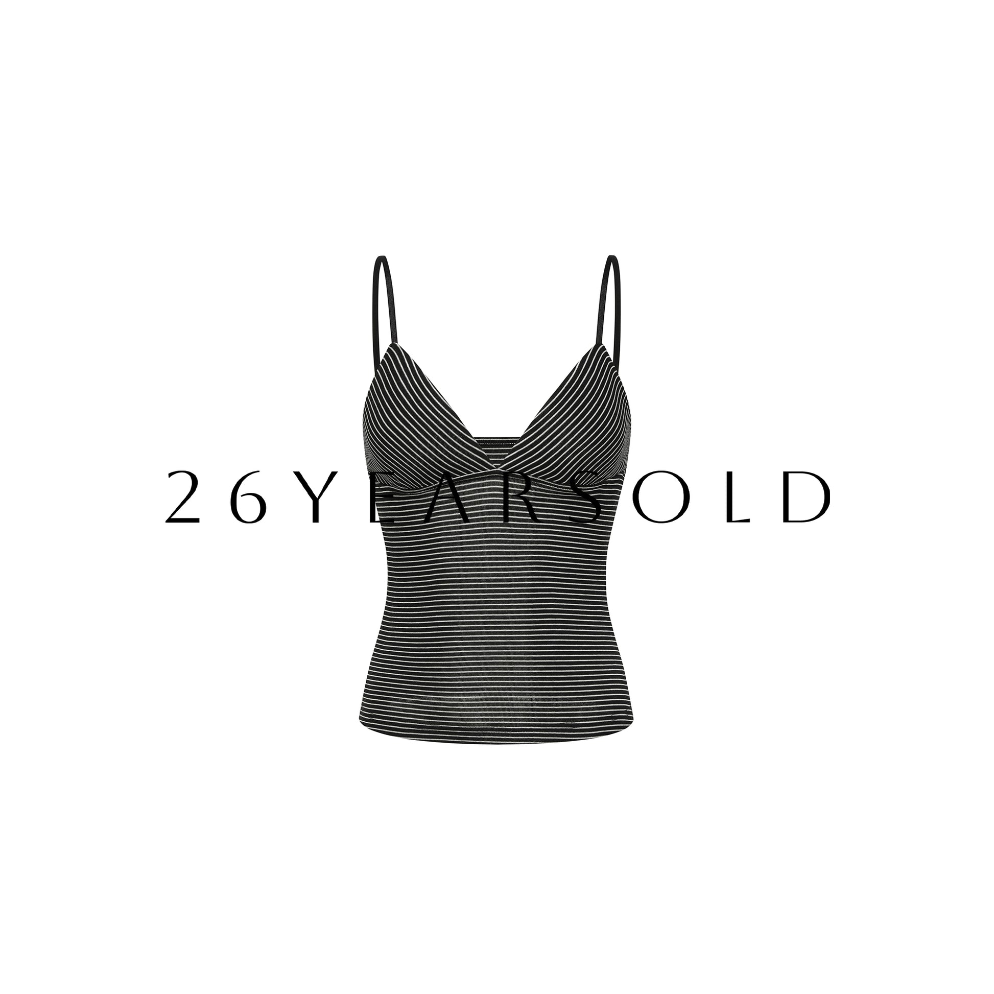 26YEARSOLD Weekend Daily Classic Striped V-Neck Knit Camisole Stripe