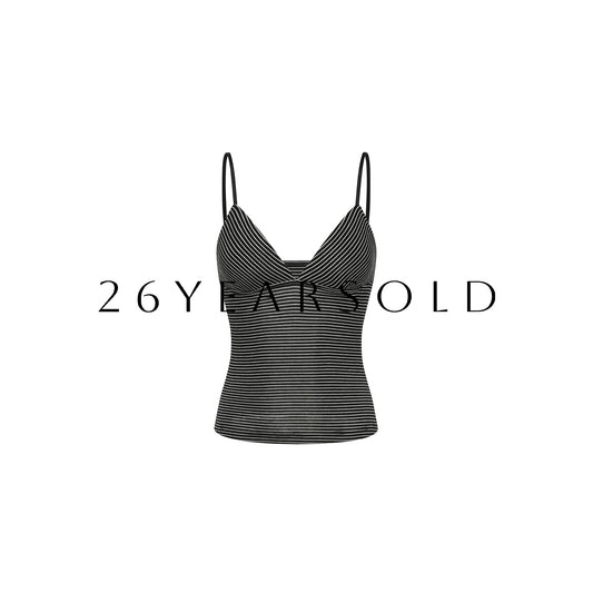 26YEARSOLD Weekend Daily Classic Striped V-Neck Knit Camisole Stripe