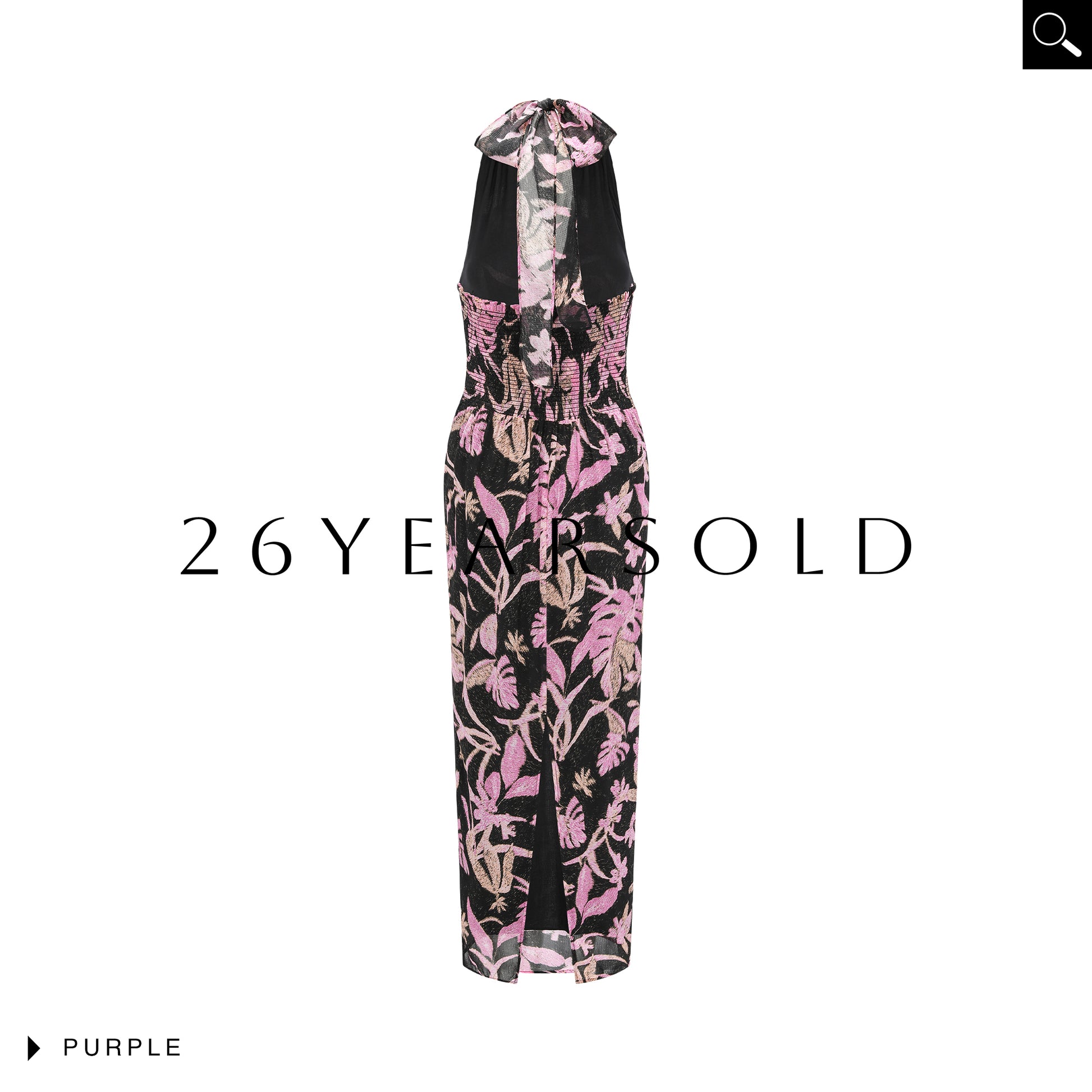 26YEARSOLD The Riviera Halter Silk-Blend Maxi Dress