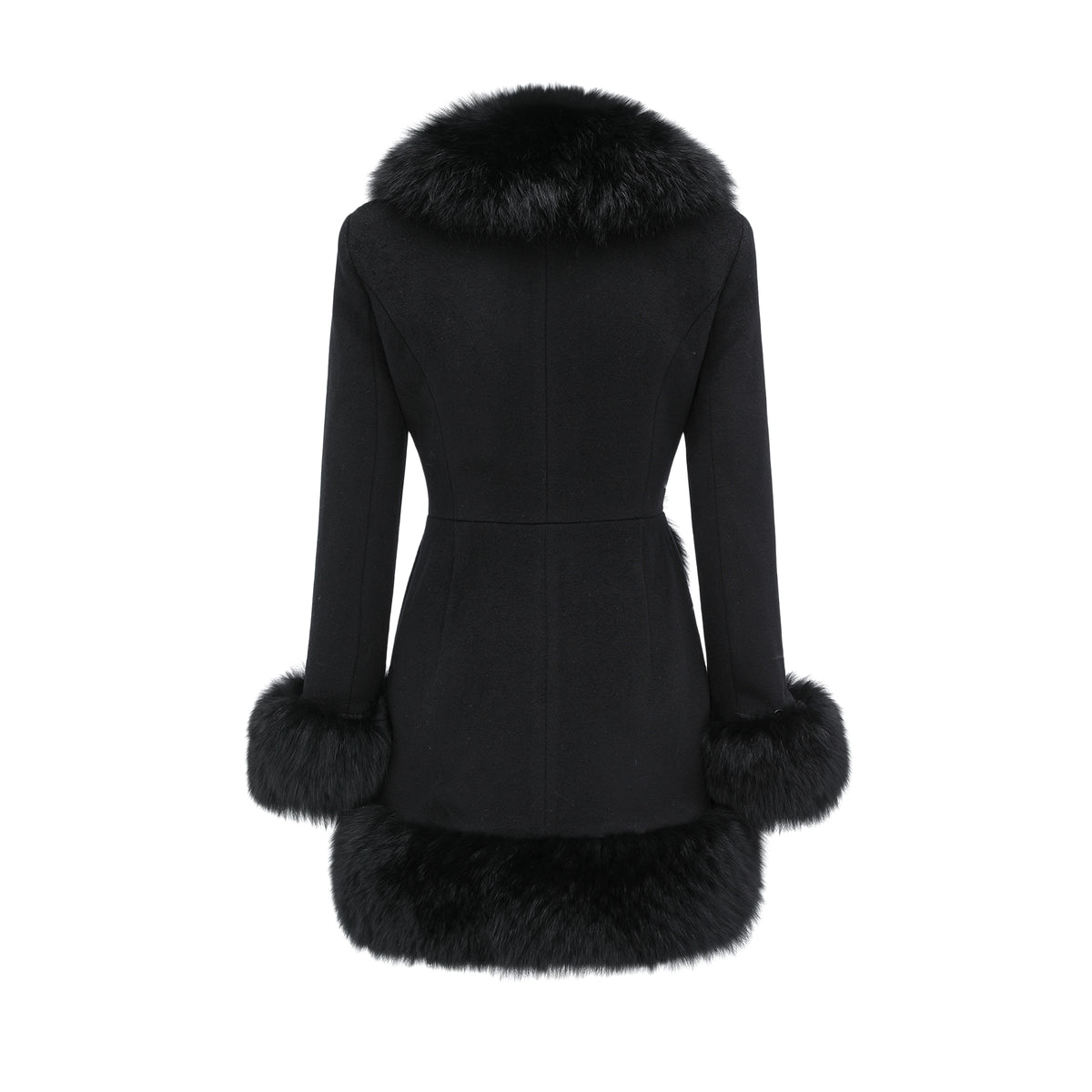26YEARSOLD Fox Fur-Trim Wool Jacket