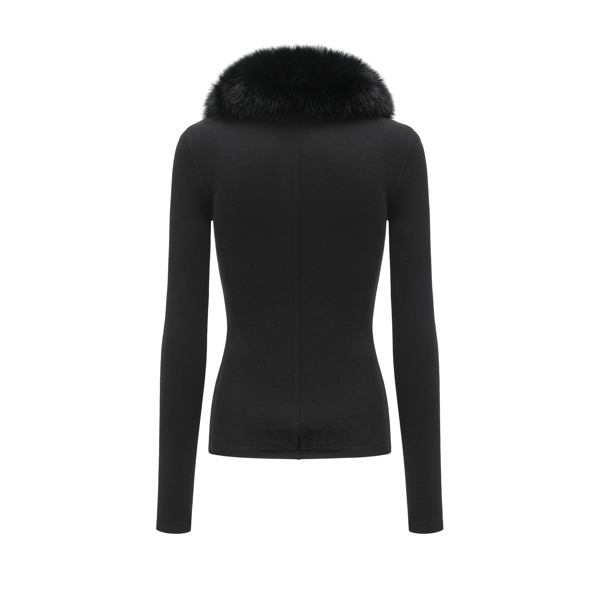 26YEARSOLD Fur-Collar Fitted Top
