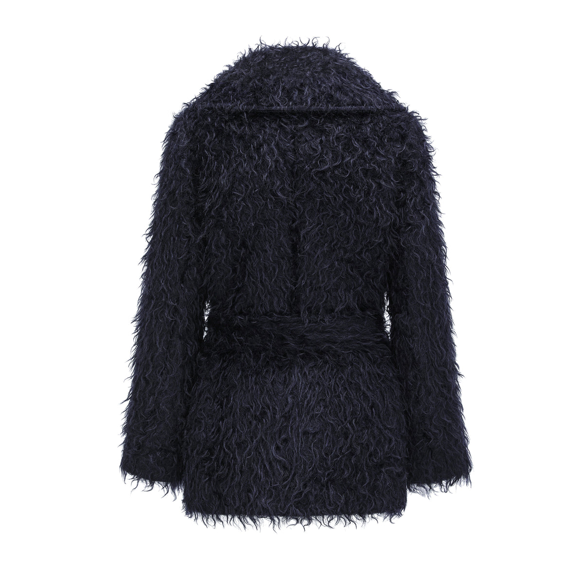 26YEARSOLD Textured Mohair Blend Belted Jacket