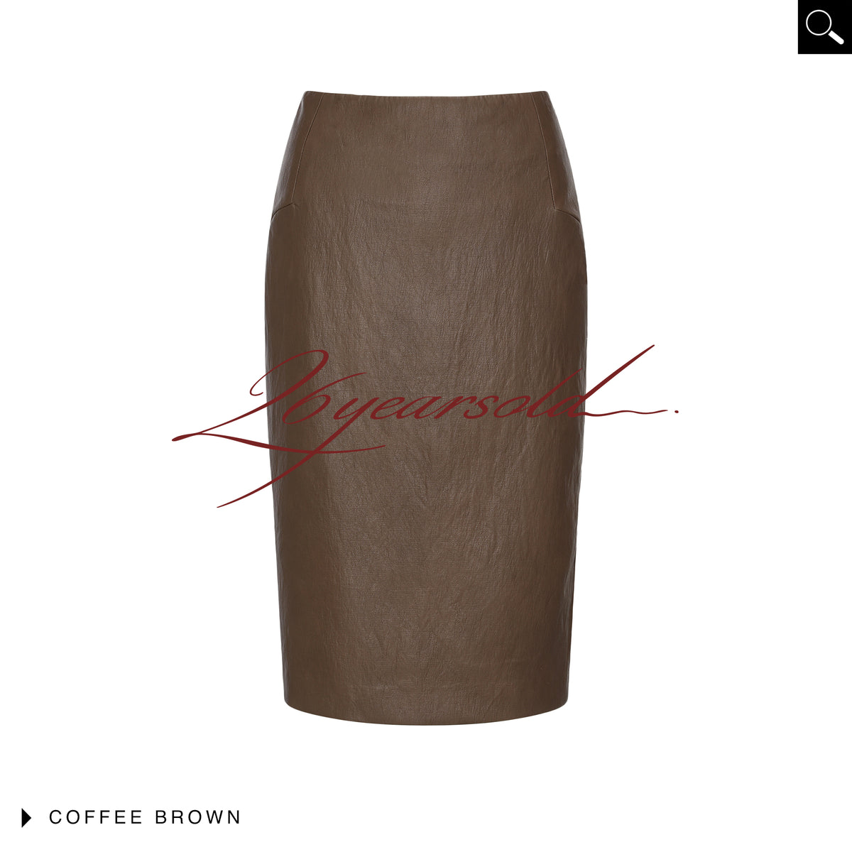 26YEARSOLD Sleek Tailored Pencil Skirt Brown