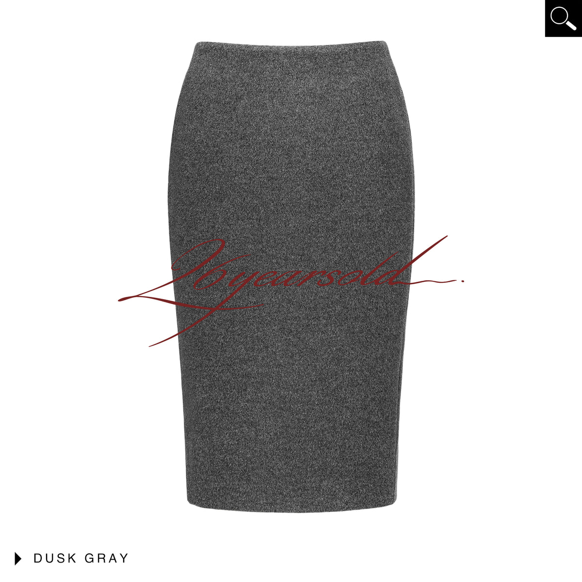 26YEARSOLD Wool-Blend Pencil Skirt Grey