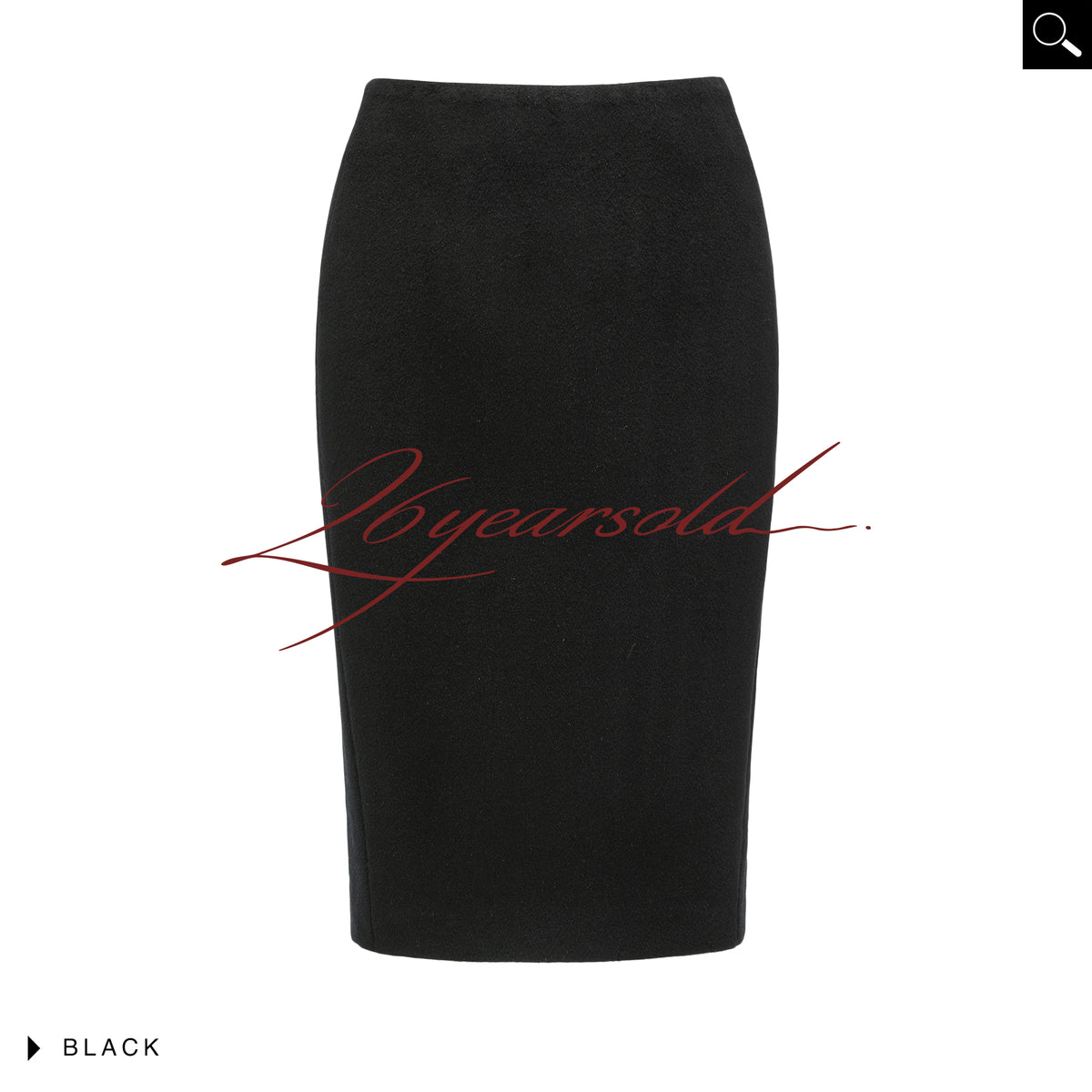 26YEARSOLD Wool-Blend Pencil Skirt Black